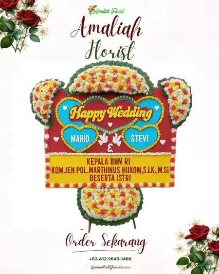 Papan Bunga Pernikahan Pondok Udik